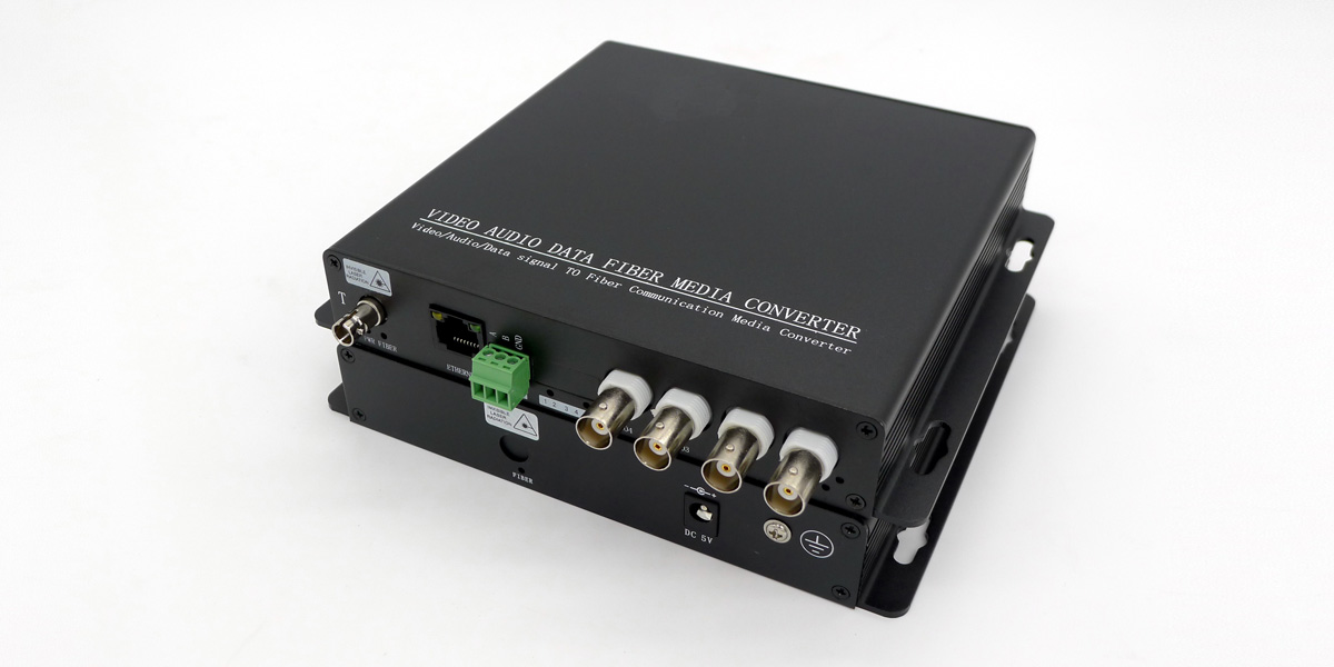 4-ch HDSDI & 10/100M Ethernet & RS485 Data to Fiber Converter