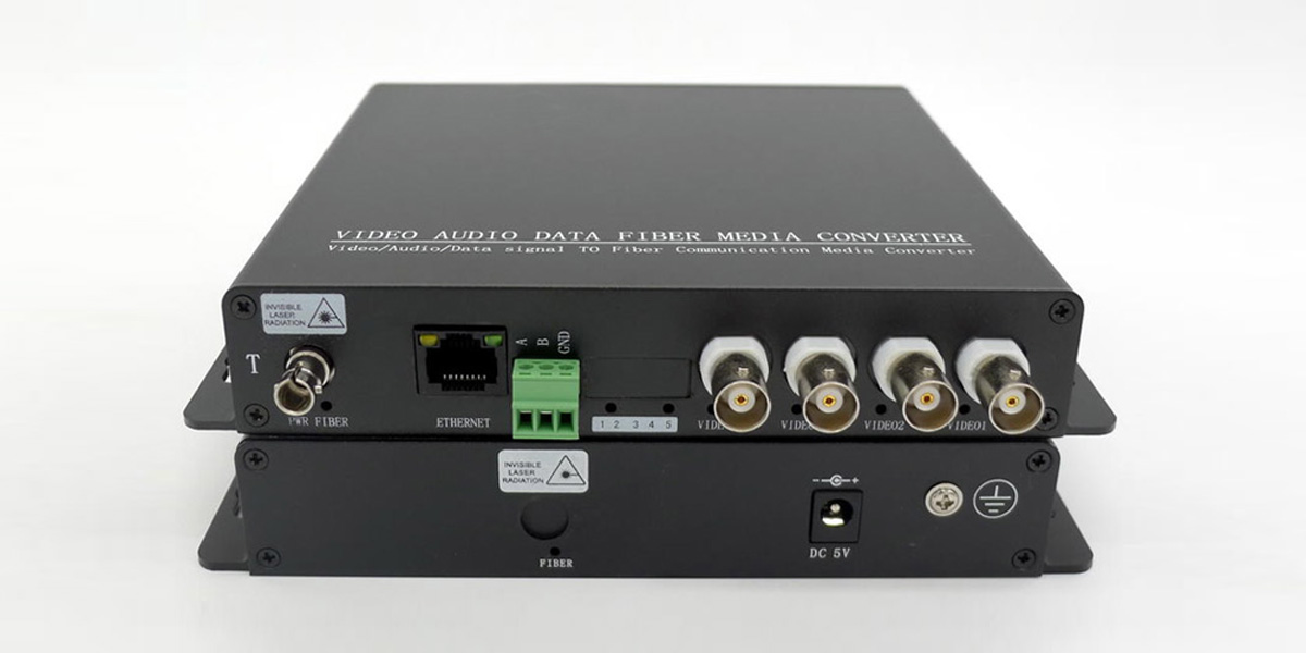 4-ch HDSDI & 10/100M Ethernet & RS485 Data to Fiber Converter